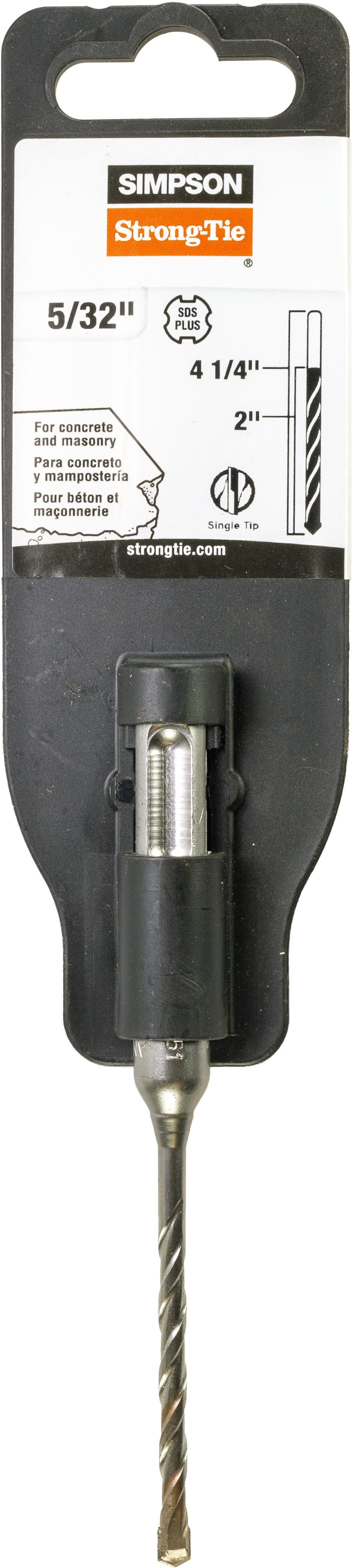 Simpson Strong-Tie MDPL01504 5/32 in. x 4-1/4 in. SDS-plus® Shank Drill Bit