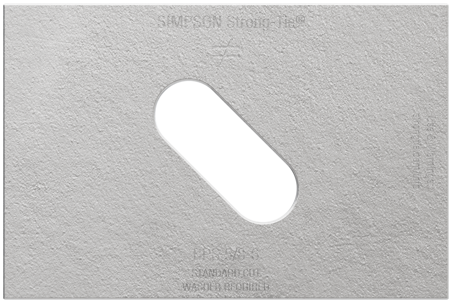 Simpson Strong-Tie BPS 5/8-6HDG BPS 3 in. x 4-1/2 in. HDG Slotted Bearing Plate with 5/8 in. Bolt Dia. (Pack of 25)