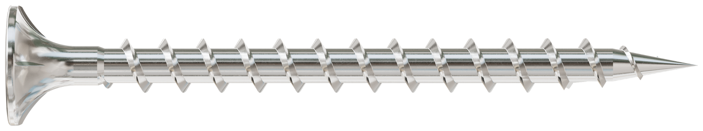 Simpson Strong-Tie T08C225WQC Fiber-Cement Screw — #8 x 2-1/4 in. #2 Square Wafer-Head, Type 316 (2000-Qty) (Pack of 64)