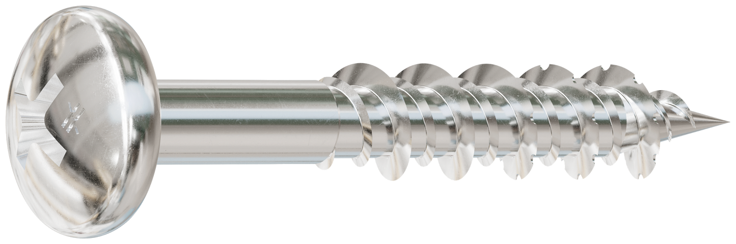 Simpson Strong-Tie T10J125PXM Marine Screw, Pan Head — #10 x 1-1/4 in. #2 Phillips Drive, Type 316 (1000-Qty) (Pack of 6)