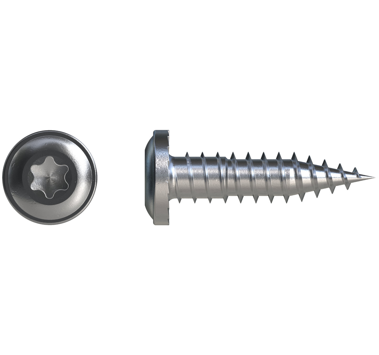 Simpson Strong-Tie FPH34B1018-5K FPH Flat Pan-Head Screw — #10 x 3/4 in. T20, Clear Zinc (5000-Qty)