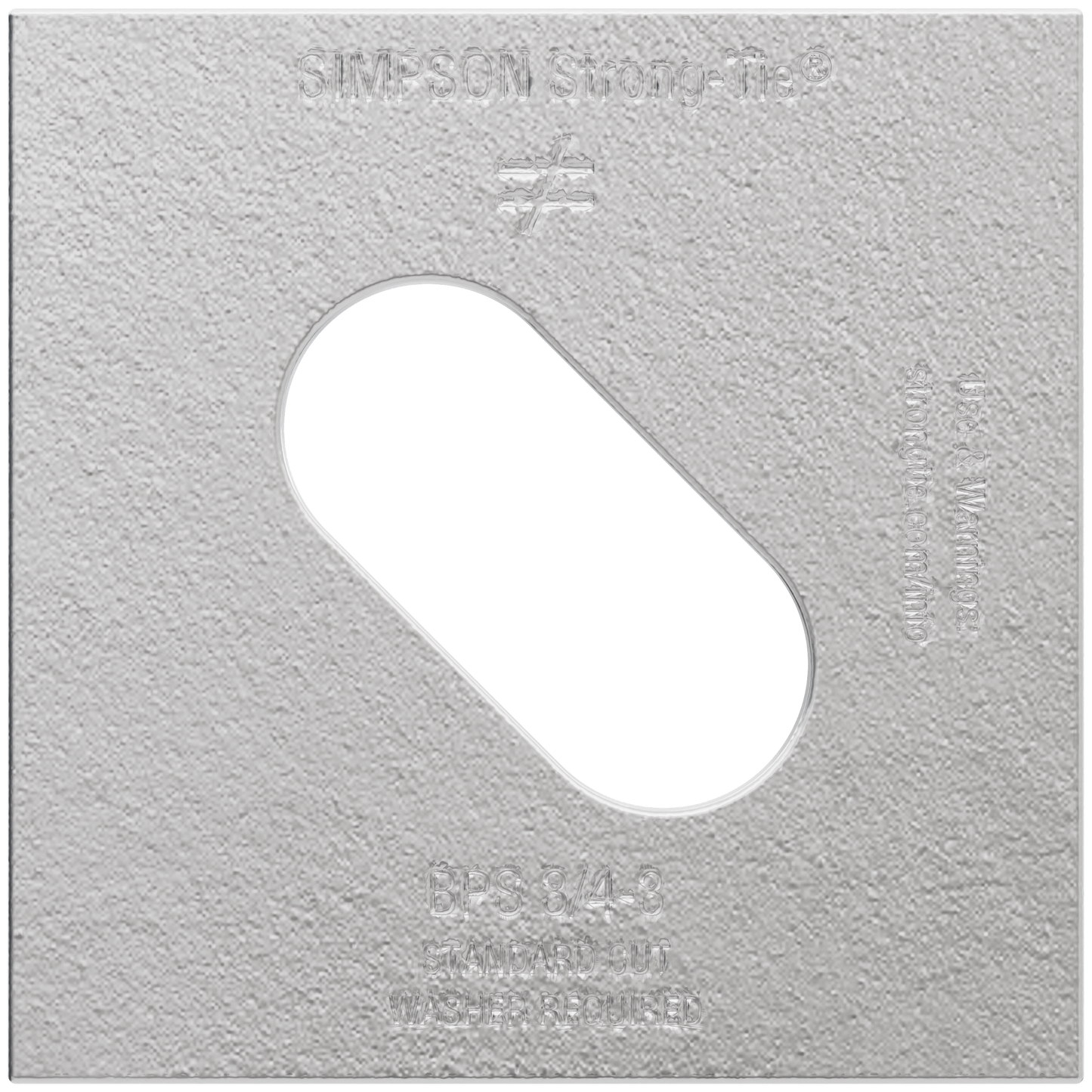 Simpson Strong-Tie BPS 3/4-3HDG BPS 3 in. x 3 in. HDG Slotted Bearing Plate with 3/4 in. Bolt Dia.