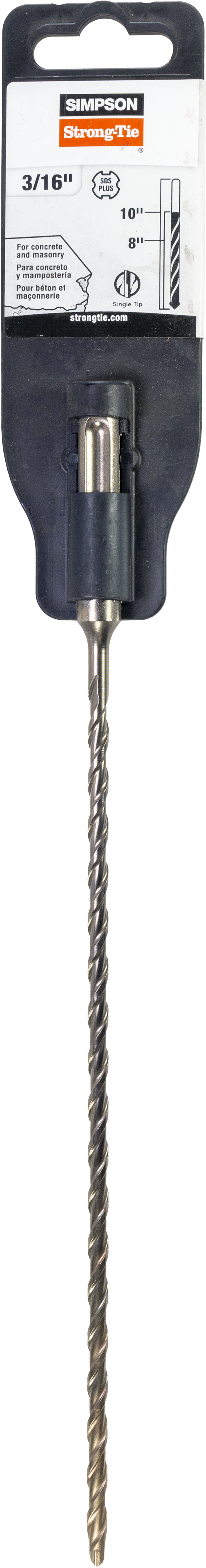 Simpson Strong-Tie MDPL01810 3/16 in. x 10 in. SDS-plus® Shank Drill Bit (Pack of 175)