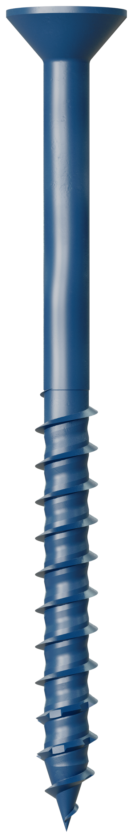 Simpson Strong-Tie TNT25314TF Titen Turbo™ — 1/4 in. x 3-1/4 in. 6-Lobe Flat-Head Concrete and Masonry Screw, Blue (100-Qty)