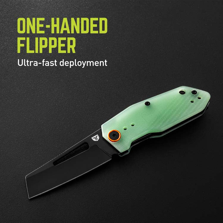 TRUE TRU-FMK-1035 BERM Cleaver Flipper Medium with Natural G10 Handle