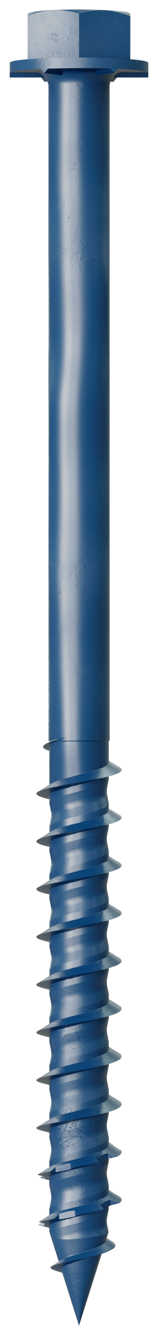 Simpson Strong-Tie TNT25334HC75 Titen Turbo™ — 1/4 in. x 3-3/4 in. Hex-Head Concrete and Masonry Screw, Blue (75-Qty) (Pack of 4)