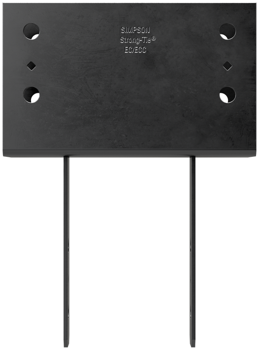 Simpson Strong-Tie CC66PC CCPC Black Powder-Coated Column Cap for 6x Beam, 6x Post