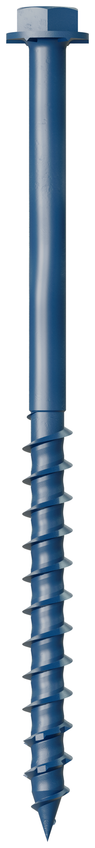 Simpson Strong-Tie TNT18314H Titen Turbo™ — 3/16 in. x 3-1/4 in. Hex-Head Concrete and Masonry Screw, Blue (100-Qty) (Pack of 4)