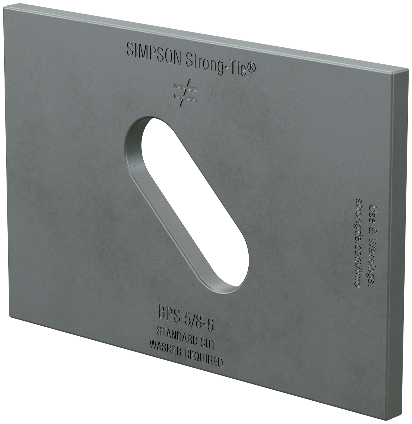 Simpson Strong-Tie BPS 5/8-6 BPS 3 in. x 4-1/2 in. Slotted Bearing Plate with 5/8 in. Bolt Dia. (Pack of 25)