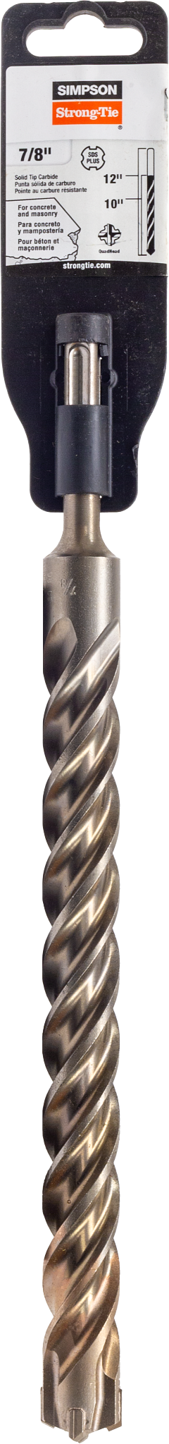 Simpson Strong-Tie MDPL08712Q 7/8 in. x 12 in. SDS-plus® Quad-Head Shank Drill Bit